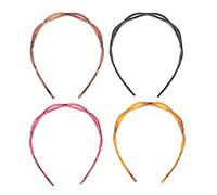 SOESFOUFU 4pcs Hollowed Mesh Face Wash Headbands for Women, Comfortable PC Material Hairbands with Stylish Design, Portable and Suitable for Parties Or Banquets