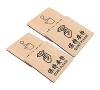 SOESFOUFU 4Pcs Hotel Door Tags Quiet Please Please Ring The Doorbell Signs Indoor Outdoor Door Reminder Plaques with Clear Visible Design for Hotels