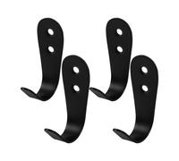 SOESFOUFU 4pcs Ladder Hook for Bunk Bed, Metal Utility Hook Bracket, Heavy Duty Ladder Hardware for Dormitory Storage and Children’s Loft Beds Black