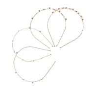 SOESFOUFU 4pcs Metal Wave Headband for Women Elegant Rhinestone Hair Accessories for Parties Weddings and Everyday Use Lightweight and Comfortable Design for Versatile Styling