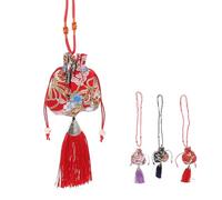 SOESFOUFU 4pcs Reusable Drawstring Pouches Made of Sturdy Polyester, Easy to Carry Small Storage Bags Suitable for Festival Gifts and Hanging Ornaments