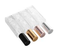 SOESFOUFU 4pcs Small Glass Spray Bottles Multipack Reusable Mini Perfume Vials for Travel Refillable Sample Containers