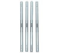 SOESFOUFU 4PCS Two-Way Extension Drawer Slides: 12.2 Inch, 17mm Width, Mini Ball Bearing Cabinet Runners, Cold Rolled Steel Side Mount Glides Guide Rails Replacement