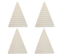 SOESFOUFU 4pcs Wood Wreath Board: 10.6x8" Triangle Wreath Form Frame with Holes for Wedding, Easter Ornaments, Spring Party, Thanksgiving Day Crafts, & Wall Mountable Artworks