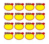 SOESFOUFU 50 Pcs Orange Price Tags Paper Advertisement Labels for Retail Business and School Carnivals, Direct Customers to Special Products and Attract Customer's Attention