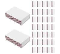 SOESFOUFU 50pcs Blank Match Boxes with Double Sided Striker - Empty Sliding Paper Matchstick Containers - White DIY Match Storage Holder for Home Party Camping