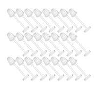 SOESFOUFU 50pcs Clear Plastic Earring Backs for Studs, 4 mm/0.16 inch Soft Ear Stopper Set, Comfort Posts and Flat Backs Blank Pin for Sports and Everyday Wear