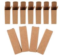 SOESFOUFU 50pcs Khaki Paper Lipstick Storage Cases with Convenient Opening Mechanism and Protection, Rectangle and Square Shape Boxes for Lip Balm and Lipstick, for On-the-go Convenience