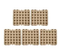 SOESFOUFU 5pcs Egg Flats Paper Pulp Egg Tray Protective Case Beige Organizes Refrigerator Not Easy to Break 30-count Storage for Kitchen