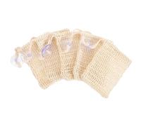 SOESFOUFU 5pcs Exfoliating Soap Pouch Natural Foaming Net Bags for Bathing Easy to Use Drawstring for Rich Lathering and Quick Drying