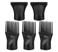 SOESFOUFU 5pcs Hair Dryer Nozzle Attachments with Comb for Efficient Drying and Professional Styling, Universal Plastic Blow Dryer Styling Nozzle Attachment with 4cm to 4.6cm Diameter