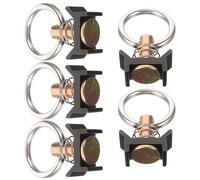 SOESFOUFU 5pcs L Track Rail Single Fitting Tie Down Anchor Ring Heavy Duty Steel Prevent Rust Sturdy Accessories for Off-Road and Freight Vehicles