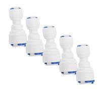 SOESFOUFU 5pcs Quick Connect Water Purifier Connectors Pipe Adapters for Reverse Osmosis Systems Manual Operation Installation White Water Filter System Accessories