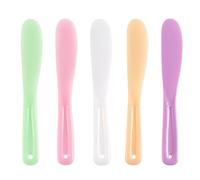 SOESFOUFU 5pcs Silicone Facial Mask Stirring Rods and Face Beauty DIY Tools for Home Skin Care, Multi-functional and Easy to Clean Mask Stick Set Random Color