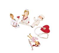 SOESFOUFU 5pcs Stethoscope Nurse Brooch Pins for Clothing and Dresses, Alloy Material with Shaped Design, Beautiful Attractive Look, Sturdy and Don't Fade Easily, Student Brooch Jewelry