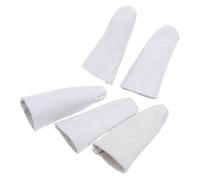 SOESFOUFU 5Pcs Thick Sheepskin Leather Finger Guards Heat Insulated Finger Sleeves for Jewelry Making Protection from Scald and Scratch for Craft Work and Hot Food Handling