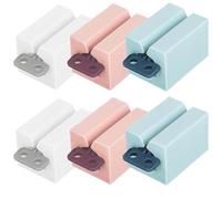 SOESFOUFU 6 Pcs Toothpaste Squeezer with Rotate Handle for Bathroom Reusable PP Plastic Tube Squeezers in Pink White Blue Compact Design to Reduce Waste and Control Dosage