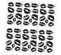 SOESFOUFU 6 Sheets Lip Tattoo Paper Lip Prints Tattoos Stickers Paper Stickers Decals for Women Decal