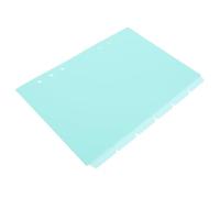 SOESFOUFU 6pcs A5 Plastic Notebook Tab Dividers with 6 Holes Tear Resistant and Repeatable Use Index Dividers for Work and Study Green Loose Leaf for Organising Binders