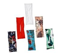 SOESFOUFU 6pcs Bohemian Headbands for Women Soft Stretchy Elastic Hair Bands Decorative Headdress with Delicate Patterns Non-pulling Suitable for Travel Home Photo Shoot Adults