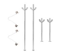 SOESFOUFU 6pcs Crutch Leg Spring Clip Replacement Height Adjustable Snap Push Button Lock Pin Assembly Mount Bolt Screw for Crutches Underarm Walking Aid