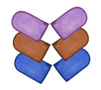 SOESFOUFU 6pcs Exfoliating Bathing Gloves Gentle Shower Mitts Vibrant Colors for Smooth Skin Body Scrubber for All Skin Types Durable and Bath Exfoliator Mitts