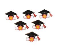 SOESFOUFU 6pcs Graduation Brooch Pins: 2026 Graduation Cap Badges for Teachers & Students - Alloy Grad Jewelry for Party Favors Clothes Backpacks
