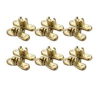 SOESFOUFU 6pcs Hidden Table Hinges Invisible Concealed Cross Zinc Alloy Silent Anti-Rust Folding Door Hinges for Wooden Door and Worktop DIY Projects and Clubs