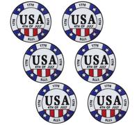 SOESFOUFU 6pcs Independence Day Brooch Pins - Alloy Enamel Statue of Liberty Lapel Pins, 1776-2026 USA Patriotic Veterans Souvenir for Memorial Day
