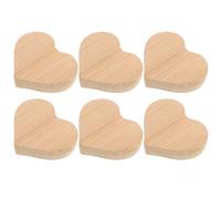SOESFOUFU 6pcs Khaki Wooden Cutouts for Crafts Blank Wood Chips Suitable for Writing and DIY Crafts for Painting and Projects