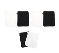 SOESFOUFU 6pcs Microfiber Facial Cleansing Gloves for Makeup Removal and Skincare, Soft Face Cleaning Mitts in Black and White, Reusable Bath and Tools for Home Spa