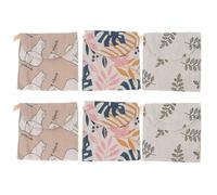 SOESFOUFU 6pcs Portable Sanitary Towel Storage Bags for Women Outdoor Travel Diaper Pouches Tear-Resistant Lightweight Organizer with Paste Design