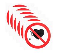 SOESFOUFU 6Pcs Prohibition Decal: Peel and Stick No Warning Label Sticker 3.2" - Forbidden for Office Entryways, Elevators, Magnetic Zones