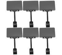 SOESFOUFU 6pcs Rewritable Price Tags Supermarket Boards Multi-Functional PVC Black Can Be Wiped Advertising Clips for Product Display Stand and Other Places in Need