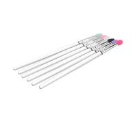 SOESFOUFU 6pcs Sequined Silicone Eyeshadow Brush Mixed Colors Soft Applicator for Easy Blending for Beginners Professionals Makeup Lovers