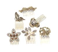 SOESFOUFU 6pcs Vintage Hairpin Hair Combs Women Headpiece Decorative Hair Combs for Women Pearl Design