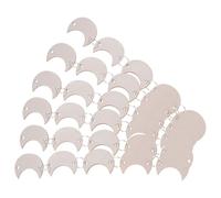 SOESFOUFU 80pcs Lunar Wood Chips Blank Unfinished Wooden Pieces for Craft Crescent Shape Wood Cutouts Pre-drilled Holes for Calendar Board Reminders and DIY Handmade Projects