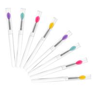 SOESFOUFU 8pcs Silicone Lip Brush with Lids Reusable Applicators for Lipstick Lip Gloss Eyeshadow Concealer Portable Easy to Clean Makeup Tools for Smooth Application