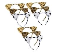 SOESFOUFU 9pcs Leopard Cat Ear Headband Cute Spa Cat Ear Headband Short Plush