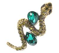 SOESFOUFU Accessory Lapel Versatile and Special for Suits Occasions for Vintage Snake Animal Brooch Pin Green Zinc Alloy Snake-shaped with Fine Craftsmanship Women Men