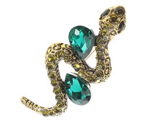 SOESFOUFU Accessory Lapel Versatile and Special for Suits Occasions for Vintage Snake Animal Brooch Pin Green Zinc Alloy Snake-shaped with Fine Craftsmanship Women Men
