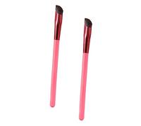 SOESFOUFU Angled Eyebrow Blending Brush Set 2pcs Large Brown Hair Makeup Brushes for Professional Eye Makeup and Thin Eyebrow Shaping for Women and Girls