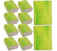 SOESFOUFU Bamboo Pulp Extraction Type Papers Natural Soft Facial Tissues 10 Packs Practical Napkins Suitable for Hotel and Restaurant Use