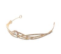 SOESFOUFU Baroque Crown Crowns for Adults Elegant Wedding Hair Accessory Royalty Delicate Headwear Adult Blue Stones First Silver Alloy Rhinestone Golden