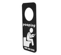 SOESFOUFU Bathroom Door Sign Black Acrylic Funny Occupied Indicator Unique Design Stable Material Bathroom Door Decor for Business Use and Home