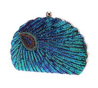 SOESFOUFU Beaded and Sequins Evening Bag Handmade Handbag Elegant Polyester Practical Clutch Bag for Women Dinner Party 8.65x6.29x1.97inch Stylish High-end Texture