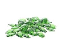 SOESFOUFU Beads and Octagonal Green Crystal Glass 40pcs with Double Hole Loose Spacer Beads Multi-Functional Charm for Jewelry Accessories for Bracelet Making and Decorations for Houses