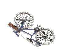 SOESFOUFU Bicycle Brooch Pin Alloy Rhinestone Lightweight Sturdy Lapel Pin Vintage Cycling Accessory for Women