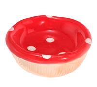 SOESFOUFU Bowl Red Hamster Food Smooth and Ceramic with Surface Practical Design, Cute Shaped Small Colour Feeding Accessory Animal Bowl for Hamster and Chinchilla Pet