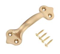 SOESFOUFU Brushed Brass Cabinet Handle 125Mm Hole Distance, Medium Size Golden Drawer Pulls for Cupboard Doors and Window Furniture Hardware